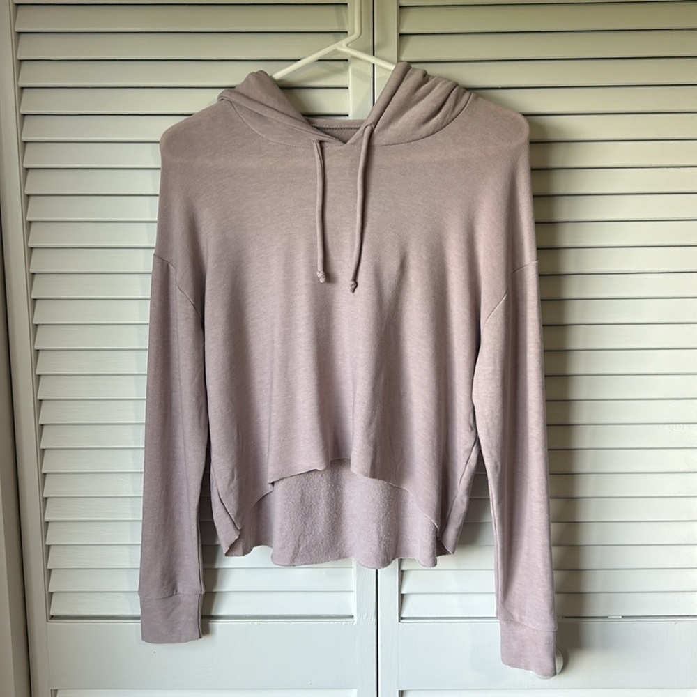 NWT Chaser Cropped Pullover Lounge Hoodie Pink Small